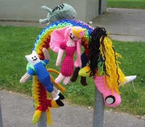 adventure time yarn bombing