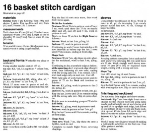 Basket Stitch Cardigan Knitting Pattern - Knitting Free