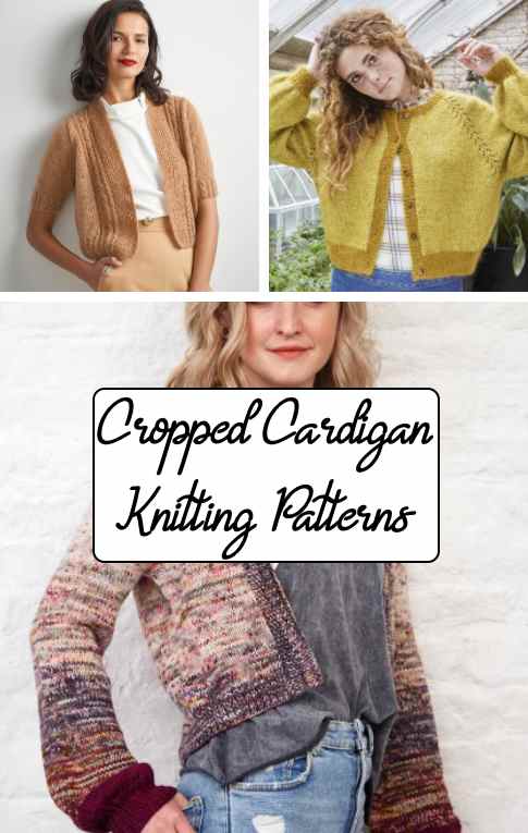 Cropped Cardigan knitting patterns